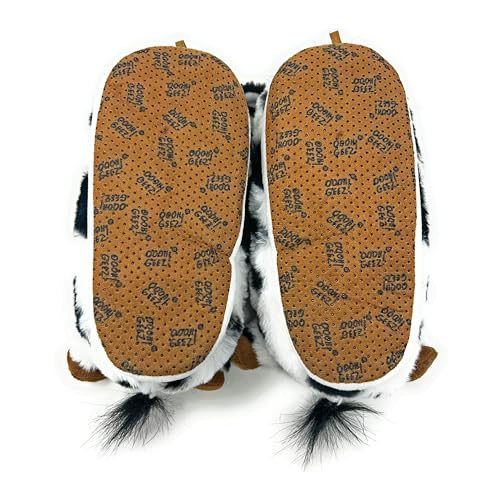 Image of Women's Animal Plush Slippers, Cute Cozy Fuzzy House Shoes Non-Slip Sole
