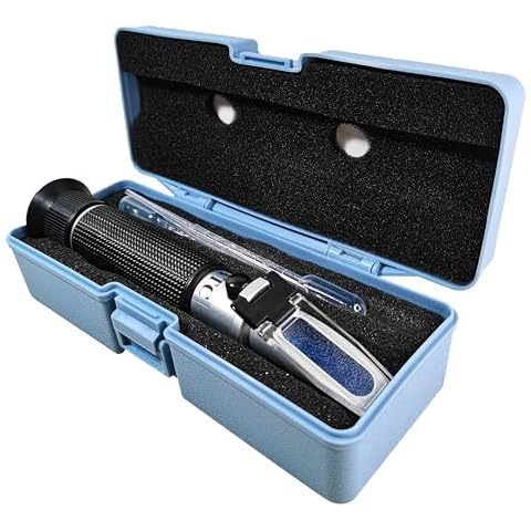 Salinity Refractometer for Seawater and Marine Fishkeeping Aquarium 0-100 PPT with Automatic Temperature Compensation Cover