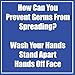 Low Tac Wall Sticker, 11" Square, Prevent Germ Spreading Blue, 5 Pack