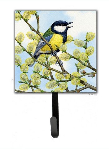 Eurasian Blue Tit by Sarah Adams Leash or Key Holder