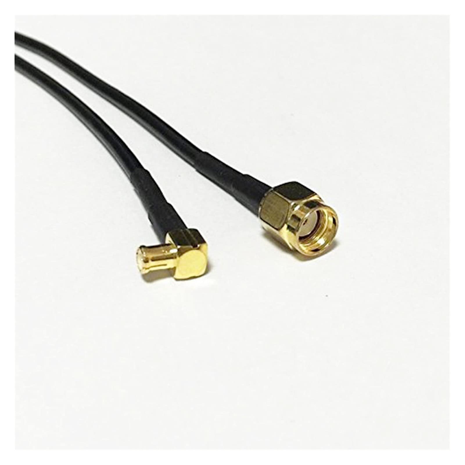 MCX Prise mâle à angle droit vers RP SMA mâle à sertir droit coaxial Pigtail connecteur adaptateur RG316/RG316D/RG178/RG174 (couleur : 1 m, taille : RG316D)