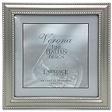 Lawrence Frames 510955 Brushed Pewter Double Bead Picture Frame, 5 by 5-Inch