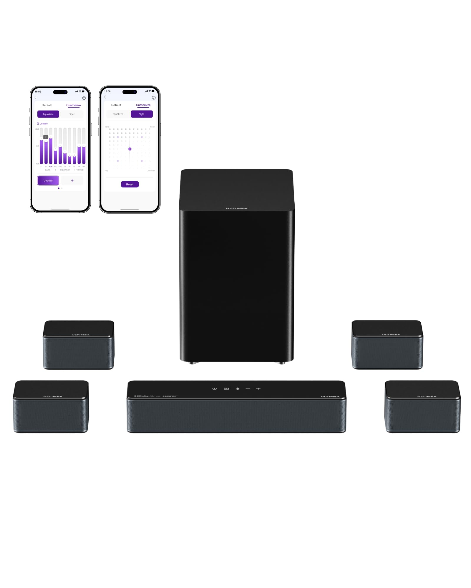 Amazon.co.jp: ULTIMEA 7.1ch Dolby Atmos サウンドバー ワイヤレス