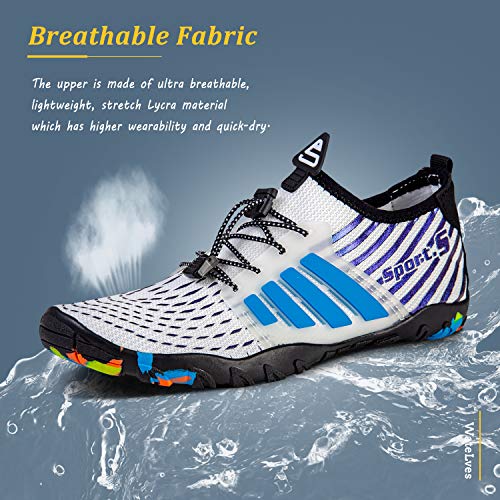 Image of WateLves Water Shoes Mens Womens Beach Swim Shoes Quick-Dry Aqua Socks Pool Shoes for Surf Yoga Water Aerobics