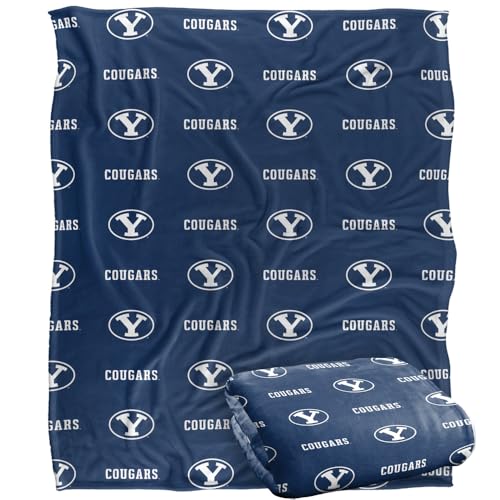 LOGOVISION Brigham Young University Logo Pattern Silky Touch Super Soft Throw Blanket 50"x60"