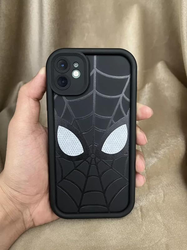 ZR007 Back Case Cover Compatible for iPhone 11 | Spidey Face Mask | Soft Silicone Black ZR007 Back Case Cover Compatible for iPhone 11 | Spidey Face Mask | Soft Silicone Black