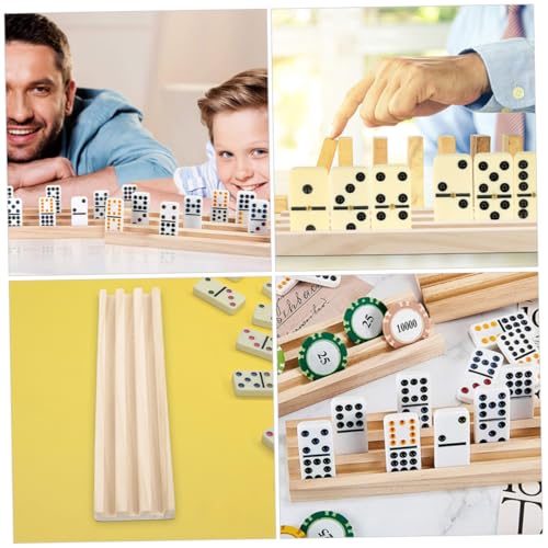 Support de Présentation en Bois Dominos Train Mexicain Multifonctions sur Table