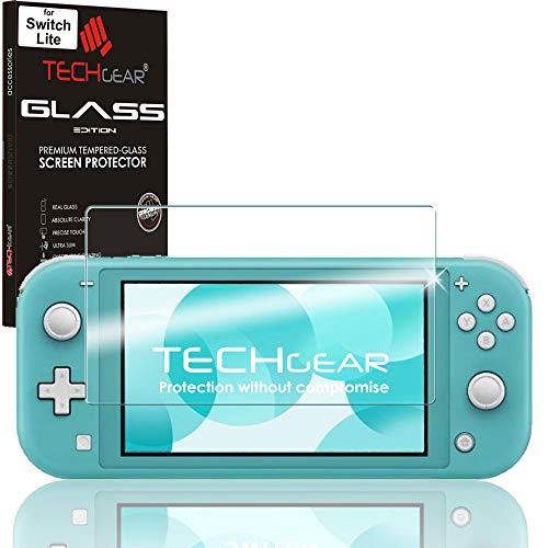 Preisvergleich Produktbild TECHGEAR Switch Lite Schutzfolie schutz - Displayschutzfolie aus gehärtetem Glas (2.5D Runde Kante) [9H Härte] [Crystal Clarity] [Kratzfest] [Nein-Bläschen]