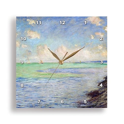 Reloj de pared 3dRose The Sea at Pourville 33 cm miniatura 1