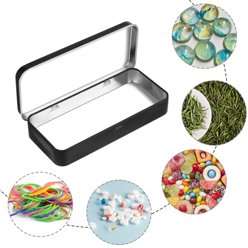 Tyqour 571601_1_HFQXDPMH Metal Rectangular Empty Hinged Tin Box Containers Metal Tin Box thumb #2