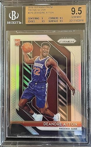 2018-19 Panini Prizm BGS GEM MINT 9.5 DEANDRE AYTON Basketball SILVER PRIZM ROOKIE Card - Phoenix Suns