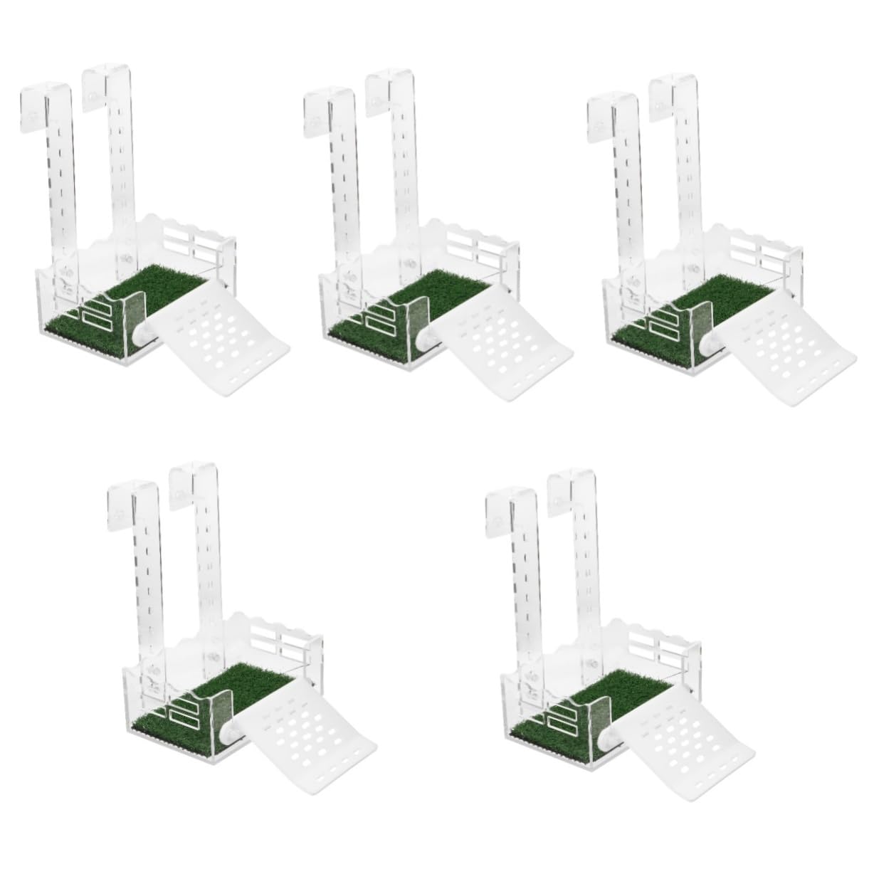 SUPVOX 5pezzi Basking per Tartarughe Acrilico Gancio Design Antiscivolo per Acquari e Terrari Facile Installare per e Decorazione