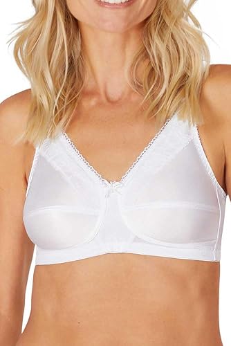 Amoena Women's Nancy Wire-Free Pocketed Mastectomy Bra, White, 40DD