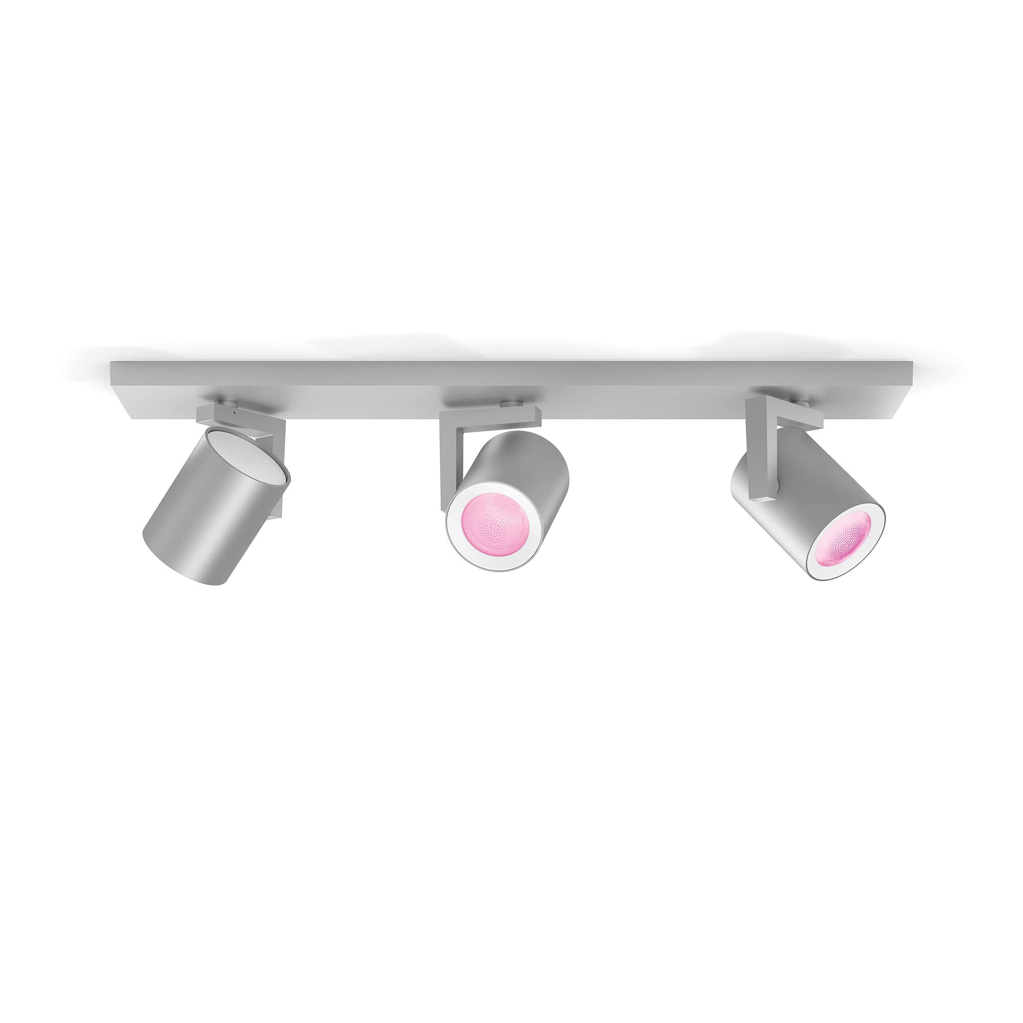 Philips Hue Argenta White & Colour Ambiance Smart 3X Ceiling Spotlight Bar LED (GU10) with Bluetooth, Aluminium, Works with Alexa, Google Assistant and Apple HomeKit