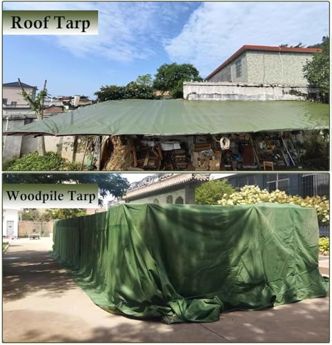 Lona impermeable de 6 x 20 pies, resistente a los rayos UV, ojales inoxidables, perfecta para acampar al aire libre, cubierta de tienda de campaña, paño protector multiusos