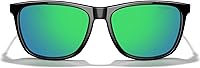 Vista 3 de MERRY'S S8286 Lentes de sol polarizados de aluminio, unisex, estilo de época, para hombres y mujeres 0c03 Marco negro/lente de espejo verde/patillas