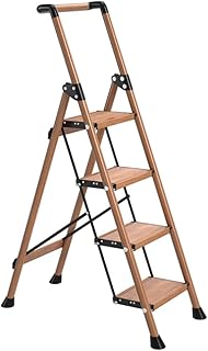 Ladder Step Ladders 4 Step Modern Ladder Folding Step Stool Lightweight Aluminum Stepladders with Handgrip 330 Lb Capacity Household Ladders(Ladder B)