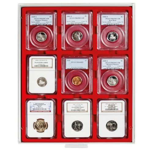 Box monnaies LINDNER haute protection pour 9 slabs 63x85 mm