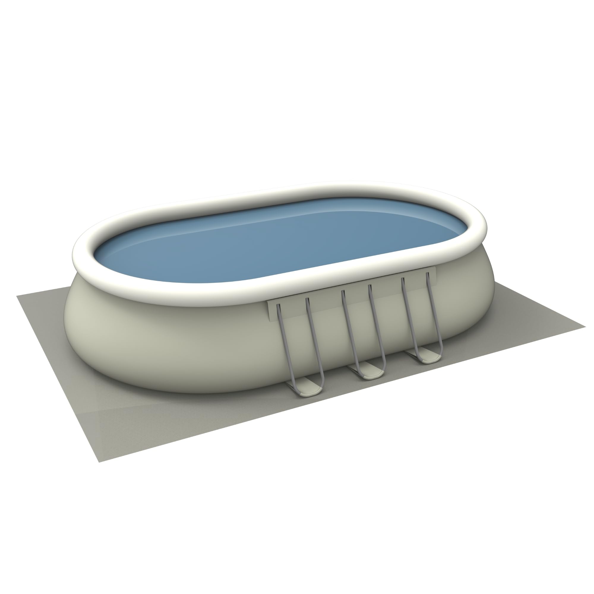 AVENLI 17023EU Piscina Autoportante Ovale con Struttura, Grigia, 610 x 360 x122 cm, 610x360x122 cm