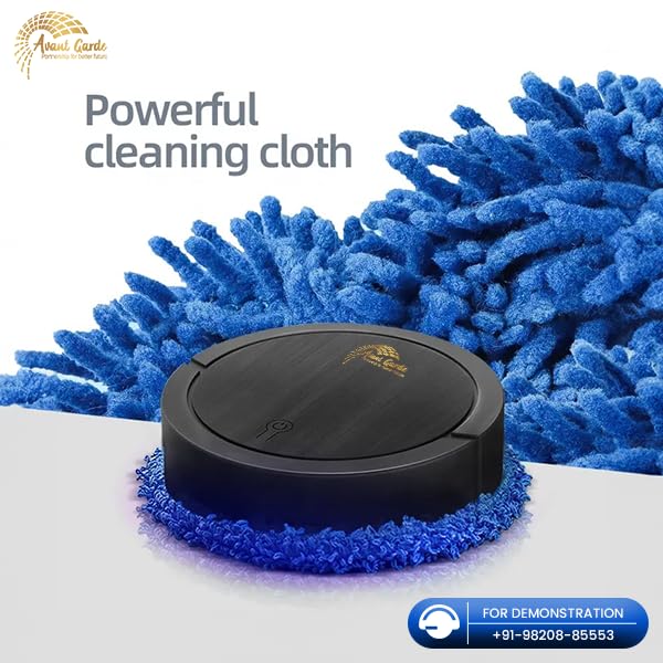 51aV2PwV35L AVANT GARDE Robot Rotary Mopping Automatic Vacuum Cleaner with UV Lamp,1200mAh Super Battery Life,one button start,encountering obstacles,6cm Ultra-thin Body,Powerful Cleaning Cloth