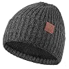 OZERO Knit Beanie Winter Hat, Thermal Thick Polar Fleece Snow Skull Cap for Men and Women
