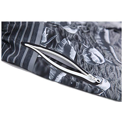 Rokka&Rolla Boys' 4-Way Stretch Swim Trunks Board Shorts Bathing Suit Swimwear with Mesh Lining, UPF 50+4