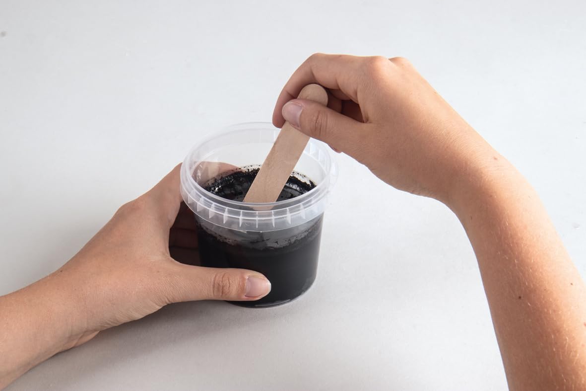 Rayher Raysin 250 34479576 Casting Powder, 1 kg Bag, Relief Casting Powder, Air-Hardening and Odourless, Black