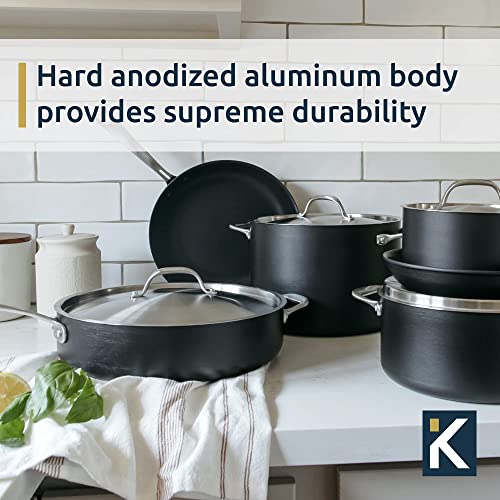 Kitchara Hard Anodized Non Stick Cookware Set Nonstick, Oven Safe