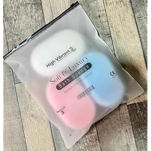 Luxury Bath Accessories 3 Pack Bath Sponges Soft Multipurpose Bath Scrubber Exfoliating Body Shower Sponge (Standard, 3)