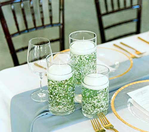 Set Of 3 Glass Candle Holders - Hurricane Candle Holders For Pillar, Floating, Tea Lights, Glass Cylinder Candle Holders - Use For Floral, Wedding Table, Home Decor, Party, Festival Centerpieces #TOP5