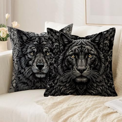 Housse coussin 55x55cm imperméable contre les taches de lin