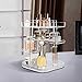AMEITECH 360-Degree Makeup Organizer, DIY Adjustable Rotating Cosmetic Storage Carousel Spinning Holder Storage Rack with 5 Layers Large Capacity, Best for Countertop, Square