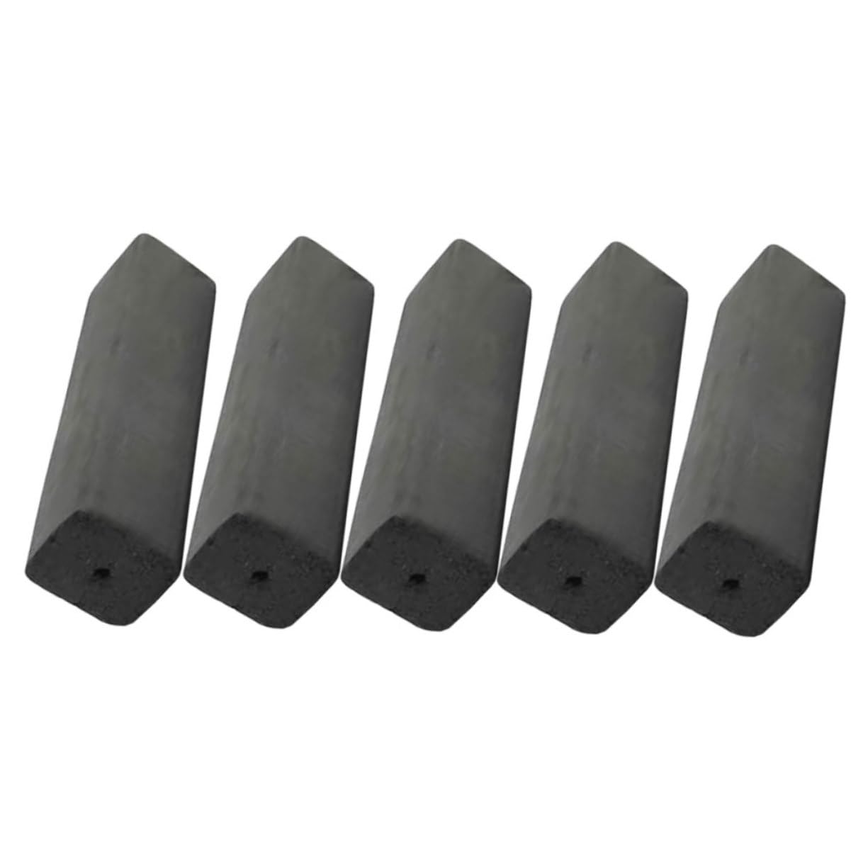 ibasenice Carbón Vegetal para Barbacoa 5 Pastillas de Madera y Bambú | Negro, Uso en Cocina y Parrilla, Formato de 5 Piezas, Apto para Profesional y Principiante de Camping