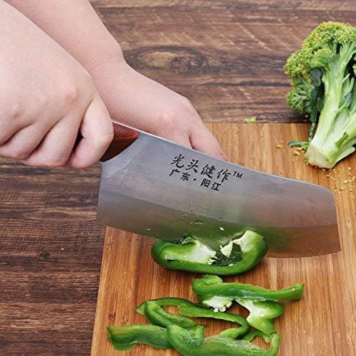 MAYiT Meat Cleaver Knife, Cleaver Knife Japan Kitchen Chef Knives Wood Handle Meat Fruit Vegetable Fish Butcher Knife Chinese Cleaver High Carbon Knives