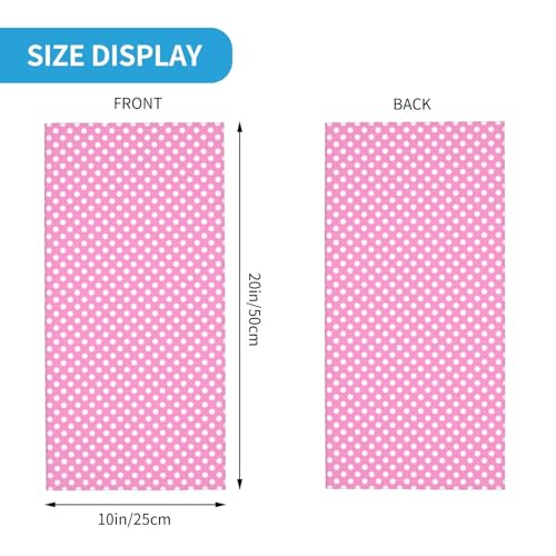 Neck Gaiters for Men Women - Vintage Polka Dots Pink Print Head Scarf Balaclava Face Neck Scarf Mask Cover Bandana2