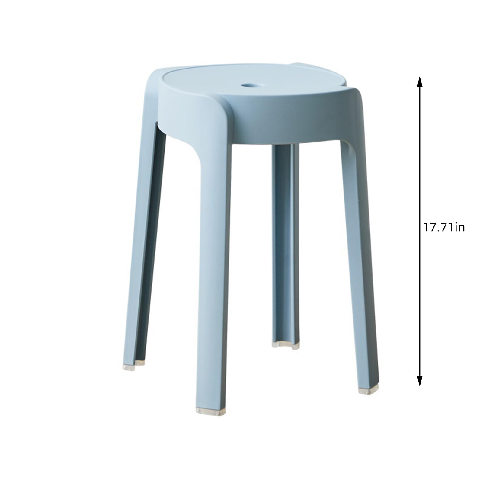 Lot de 5 tabourets empilables en plastique multicolores pour enfants et adultes, stables avec pieds antidérapants