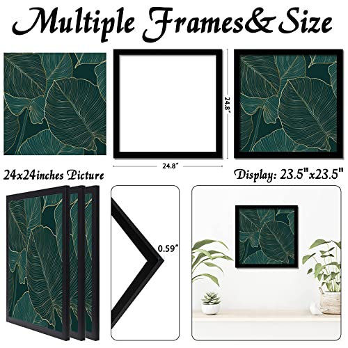 Keibiubu Black 24X24 Picture Frame Set Of 3, High Transparent Picture Frames For 24 X 24 Square Poster Photo Poster Certificate Canvas Collage Wall Gallery Desktop Horizontal Vertical 24 By 24 thumb #2