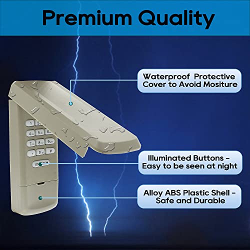 877Max Garage Door Opener Keypad, Compatible With All Liftmaster/Chamberlain Garage Door Openers, Replace 878Max, 877Lm, G940Ev-P2, Wireless And Keyless Entry System #TOP3