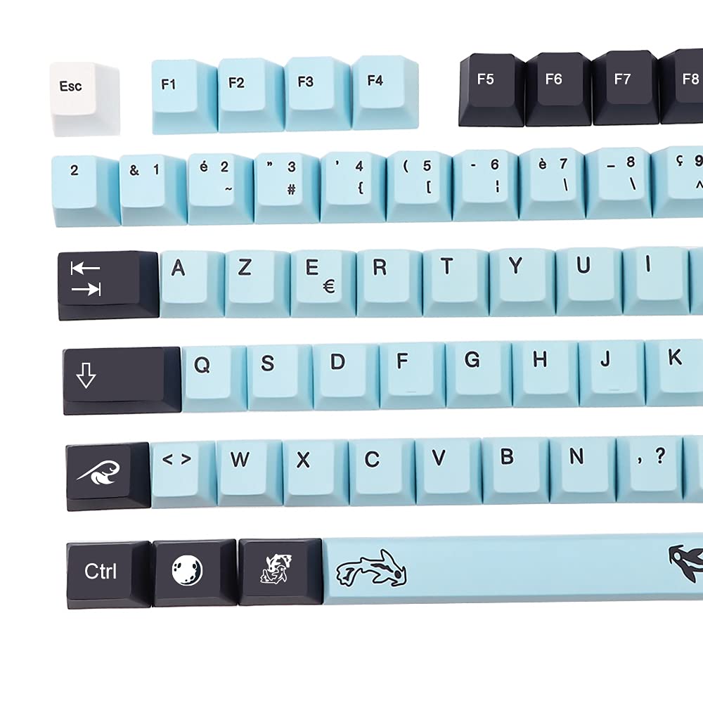 PBT France Keycaps Cherry Profile pour MX Switch Clavier Mécanique