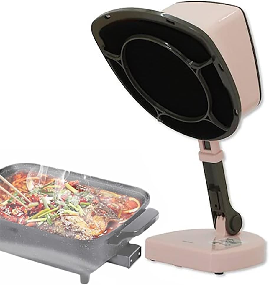 Campana extractora portátil, mini escritorio de 21 W con ajuste giratorio de energía eólica y ajuste de ángulo, lavable para cocinar en casa y cocina