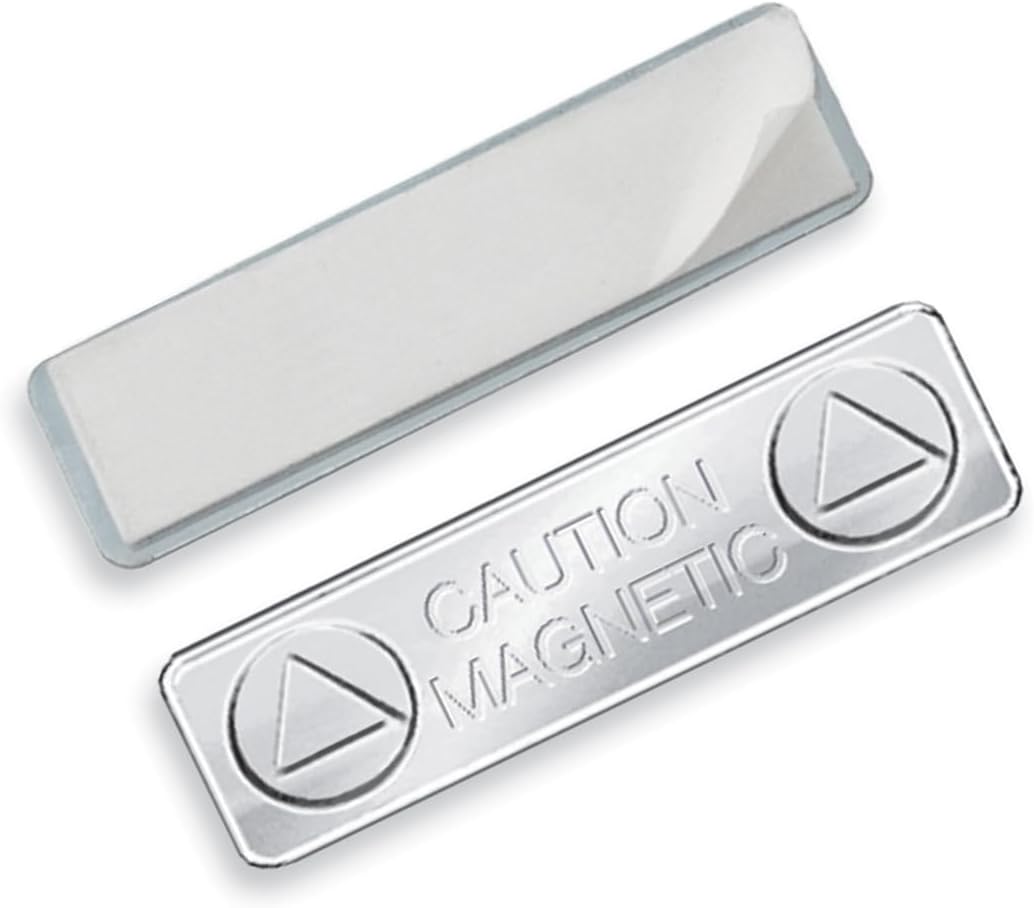 Bulk 100 Pack - Super Strong Magnetic ID Badge Holder Name Tag Backing Attachment with Sticky Adhesive - Magnetic Backs for Name Badges - Easy Attachment to Clothes, Uniforms, by Specialist ID