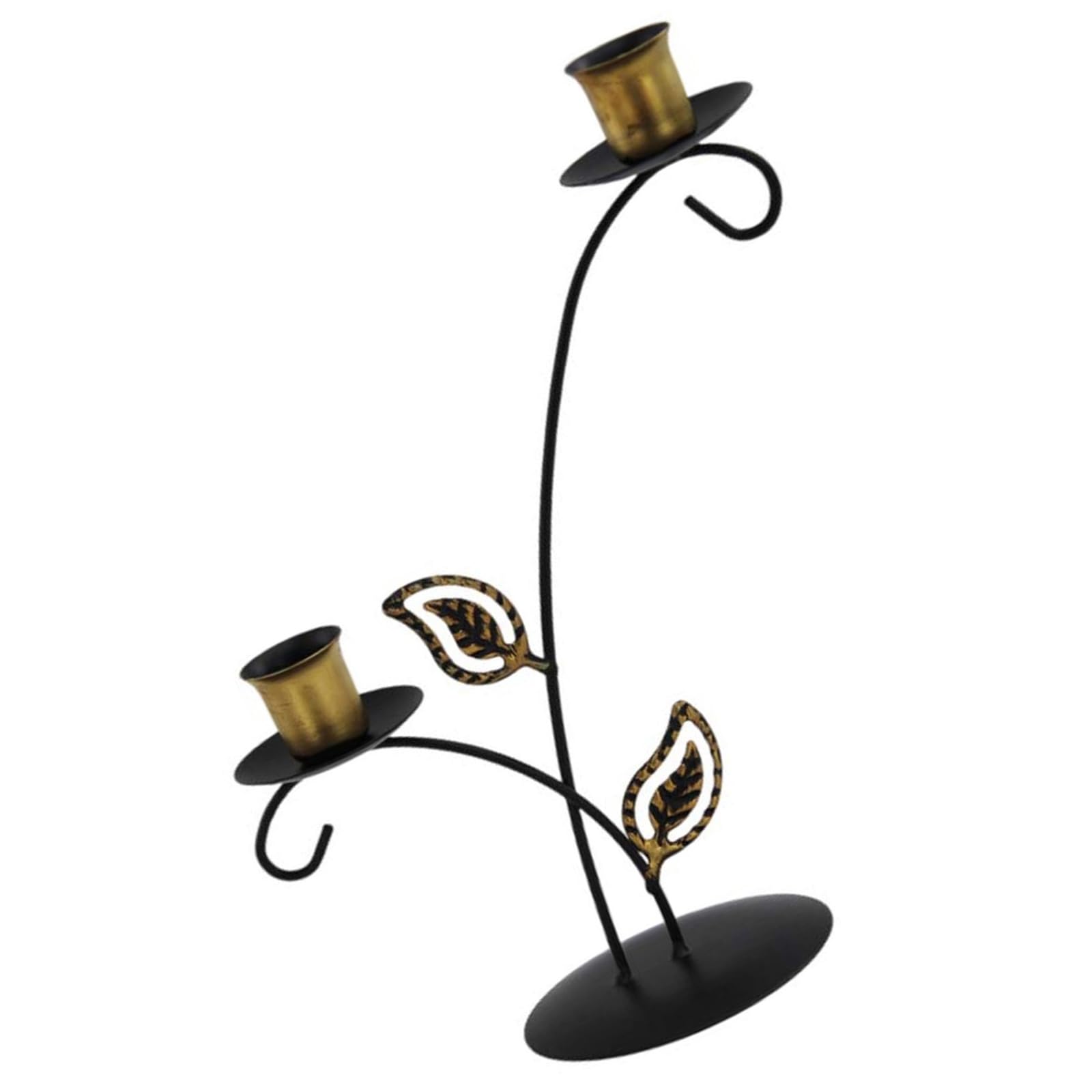 Nucelit European Iron Flower Taper Holders Artistic Carvings Candlestick Stand for Home Decors Romantics Dinner Setting European Elegant Taper Holders