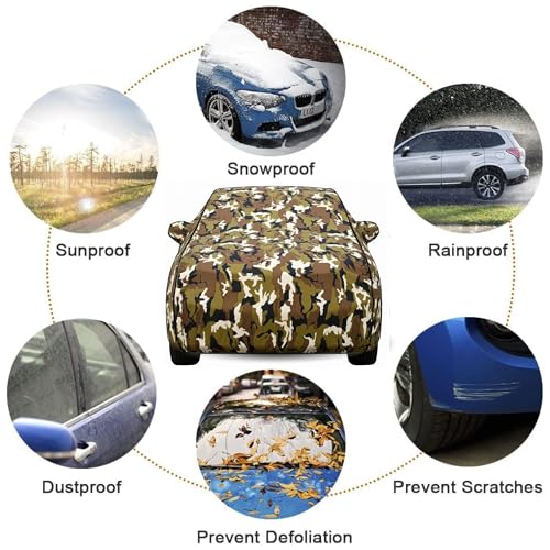 Image of Smart 100% Waterproof Car Cover for Swift & All Models - Custom Fit with Mirror Pockets, Triple-Stitched, Soft Inner Lining, Dust, UV & Heat Resistant, Outdoor /Indoor All Waether Protection