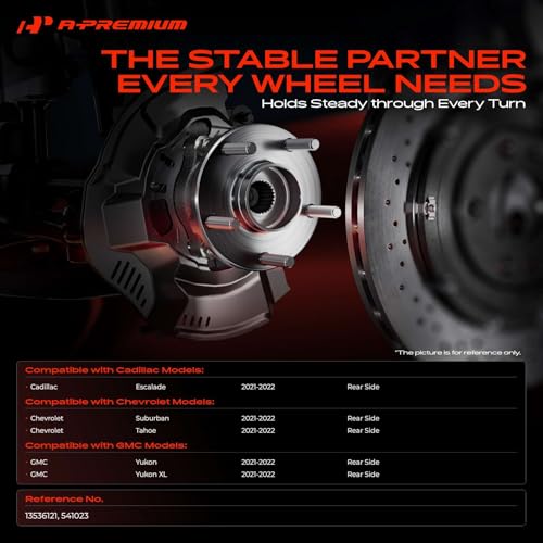 A-Premium Rear Wheel Bearing and Hub Assembly Compatible with Chevrolet Tahoe 2021-2022, Suburban 2021-2022 & GMC Yukon 2021-2022, Yukon XL 2021-2022 & Cadillac Escalade 2021-2022 by A-Premium - Used condition - Image 2