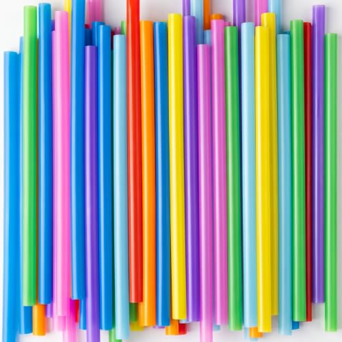 Image of Tomnk 10.3 inch Jumbo Smoothie & Milkshake Disposable Straws, 60 Pack Colorful | 0.4 inch Wide Food-Grade BPA-Free Plastic Straws for Thick Smoothies, Milkshakes, Iced Coffee, Bubble Tea & 12-24oz Tumblers