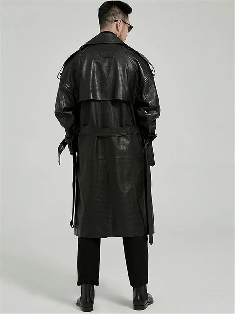 FREEDOM rum leather long trench coat ダブル FREEDOM rum leather long trench coat ダブル FREEDOM rum