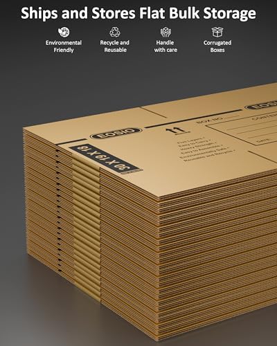 Image of EOSIO 5 Ply Pack 4 Large Size Corrugated Cardboard boxes for Packaging Cartons Cartoon Carton box for Small Business, Packing, Shipping, Moving & Storage,Courier,Transportation,Home Shifting,Parcel