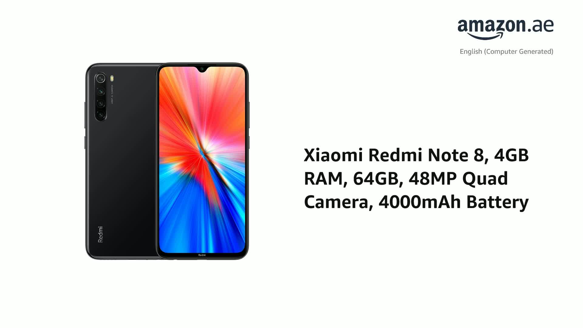 Xiaomi Redmi Note 8 Dual SIM Space Black 4GB RAM 64GB LTE