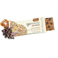 Vista 3 de GoMacro MacroBar Barras de proteína vegana orgánica, caramelo salado + chispas de chocolate (barras de 2.3 onzas, 12 unidades)