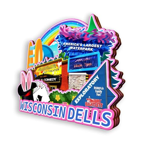 Imán decorativo para refrigerador con diseño Wisconsin Dells miniatura 3